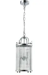Подвесная люстра Crystal Lux TADEO SP4 D200 CHROME/TRANSPARENTE