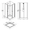 Душевая кабина Loranto NEO 100x100x(190+15) c низким поддоном 15см, прозрачное закаленное стекло 5 мм,задние стеклянные стенки белые, профиль черный-м