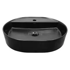 Раковина-чаша Creo Ceramique 560х450х120 накладная, овальная, керамика, черный матовый (PU4500MBK)