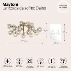 Потолочная люстра Maytoni MOD545PL-20G