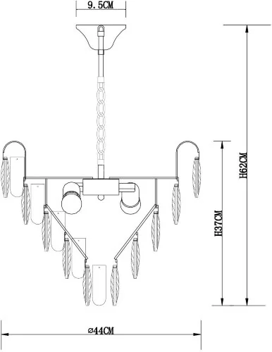 Подвесная люстра Arte Lamp A2719SP-6CC