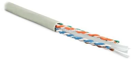 Кабель витая пара U/UTP кат.6 4х2х23AWG solid LSZH нг(А)-HF UUTP4-C6-S23-IN-LSZH-GY-305 сер. (уп.305