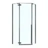 Душевое ограждение Loranto NEO 100x100x195 прозрачное закаленное стекло 8 мм, Easy clean, профиль черный, без поддона (CS-22107B-100)