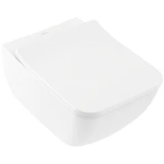 Унитаз подвесной Villeroy&amp;Boch Venticello безободковый, горизонтальный выпуск, сиденье микролифт, Ал