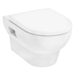 Унитаз подвесной Hansgrohe GladeLake S 540х360 безободковый, с сиденьем без микролифта, белый глянце