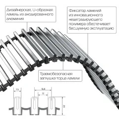 Конвектор внутрипольный Royal Thermo ATRIUM-190/400/800-DG-U-DB