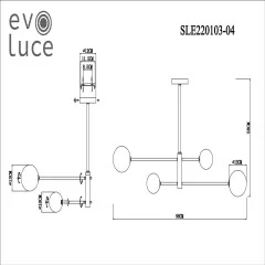 Подвесная люстра Evoluce SLE220103-04