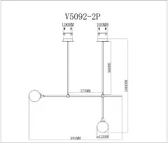 Потолочная люстра Moderli V5092-2P