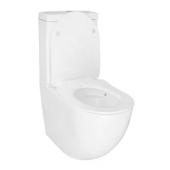 Унитаз-компакт Azario Renda 615х365х840 напольный, безободковый, в комплекте с арматурой, сиденье ми