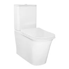 Унитаз-компакт Azario VELISE 355х625x810 напольный, безободковый в комплекте с быстросъемным сиденье