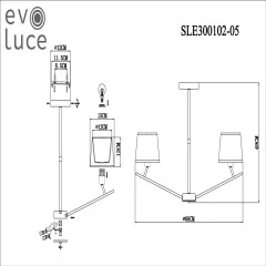 Подвесная люстра Evoluce SLE300102-05