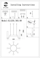 Подвесная люстра ST Luce SL1235.303.08