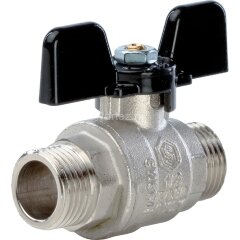 Кран шаровой полнопроходной НР/НР бабочка 1/2" Stout