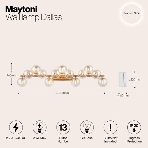 Настенный светильник Maytoni MOD547WL-13G