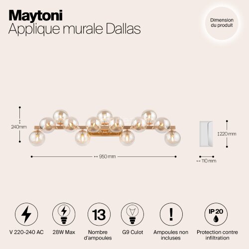Настенный светильник Maytoni MOD547WL-13G