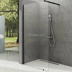Душевая перегородка Ravak Walk-In Wall 140 профиль Черный стекло Transparent (GW9WM0300Z1)