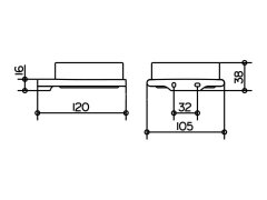 Полочка Keuco Edition 400 в комплекте с матовой хрустальной чашей для мелочей, хром (11549019000)