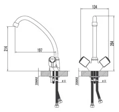 Смеситель для кухни Lemark Merkado LM2304C