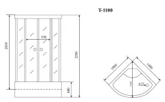 Timo Standart T-1100 душевая кабина (100*100*220), шт