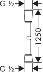 28270000 ХХ Шланг Isiflex 1,25 м, ½’
