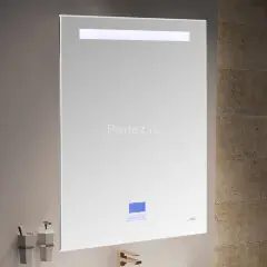 Зеркало с LED-подсветкой  MELANA-6080 подогрев/часы/Bluetooth (MLN-LED023)