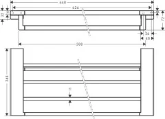 Полка для полотенец Hansgrohe AddStoris 648 мм, хром (41751000)
