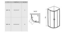 Душевой уголок Ravak Blix BLCP4-90 90x90 профиль Сатин стекло Transparent (3B270U00Z1)