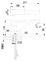 Смеситель Lemark Plus Grace LM1504С для кухни