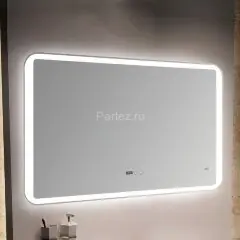 Зеркало с LED-подсветкой MELANA-12070 подогрев/часы (MLN-LED052)