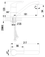 Смеситель Lemark Plus Strike LM1104C для кухни