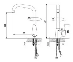 Смеситель для кухни Lemark Pramen LM3305 granit
