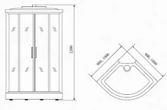 Timo Standart T-1109 P душевая кабина (90*90*220), шт