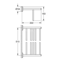 Полка для полотенец Grohe BauCosmopolitan 510 мм, хром (40462001)