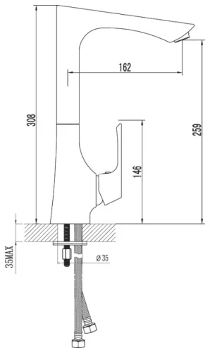 Смеситель для кухни Lemark Unit LM4505C