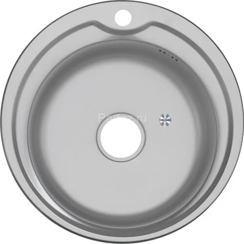 Мойка 510 MELANA 0,6/170 ДЕКОР врезная круглая с сифоном (157D t *15)
