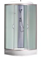 Душевая кабина Loranto CS-6611 F, 100х100х215, матовая, стекло 4 мм, поддон 13 см