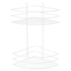 Полка корзина Fixsen двухэтажная, угловая, белая (FX-710W-2)