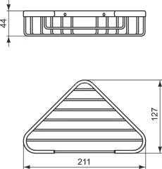 Полочка угловая Ideal Standard IOM, с крепежом, черный (A9105XG)