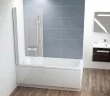 Шторка для ванны распашная Ravak CVS1 80х150 цвет профиля сатин (7QL40U00Z1)