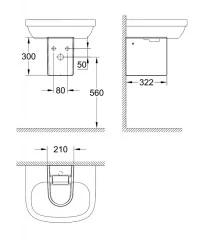Полупьедестал для раковины Grohe Euro Ceramic (39201000)