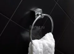 Полотенцедержатель кольцо Fixsen Kvadro, хром (FX-61311)