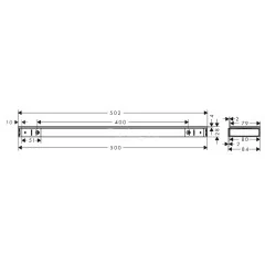 Полка Hansgrohe Rainfinity 500, хром
