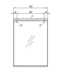 Зеркало AQUATON Рене 60 с подсветкой, с полочкой, белый (1A222302NR010)