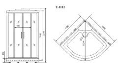 Timo Standart T-1101 P душевая кабина (100*100*220), шт