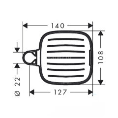 Мыльница Hansgrohe Casetta E, Хром (26519000)