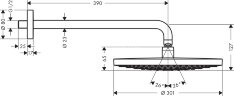 27378400 Верхний душ Raindance Select S 300 2jet, белый/хром
