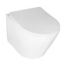 Унитаз подвесной Azario Teramo 480х365х360 безободковый, в комплекте с сидением микролифт, белый (AZ