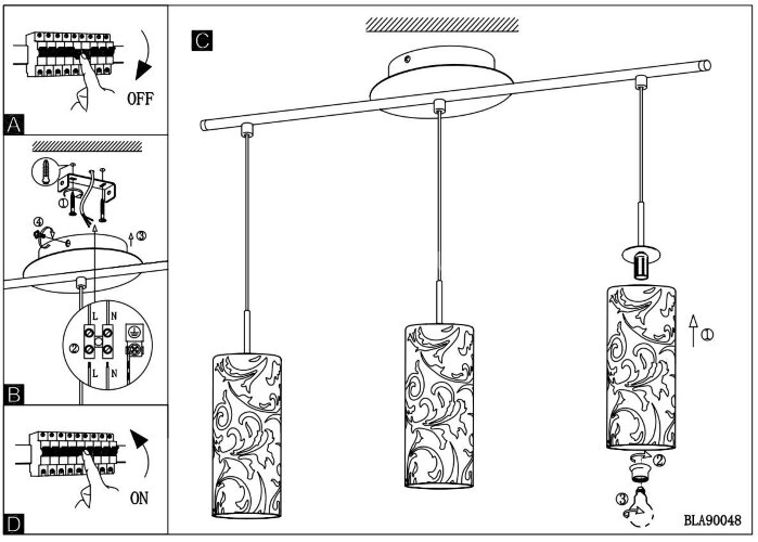 Подвесной светильник Eglo 90048