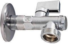 Кран шаровой угловой с фильтром для подключения с/т приборов 1/2"x3/4" VALTEC