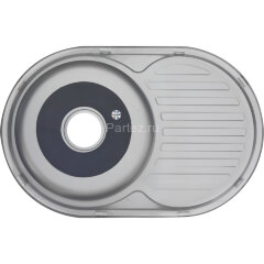 Мойка 7750 U MELANA 0,6/160 ДЕКОР врезная овальная с сифоном (180D tb *15)